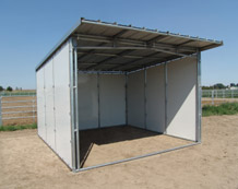 Solid Side/Back with Open Front Shelter 